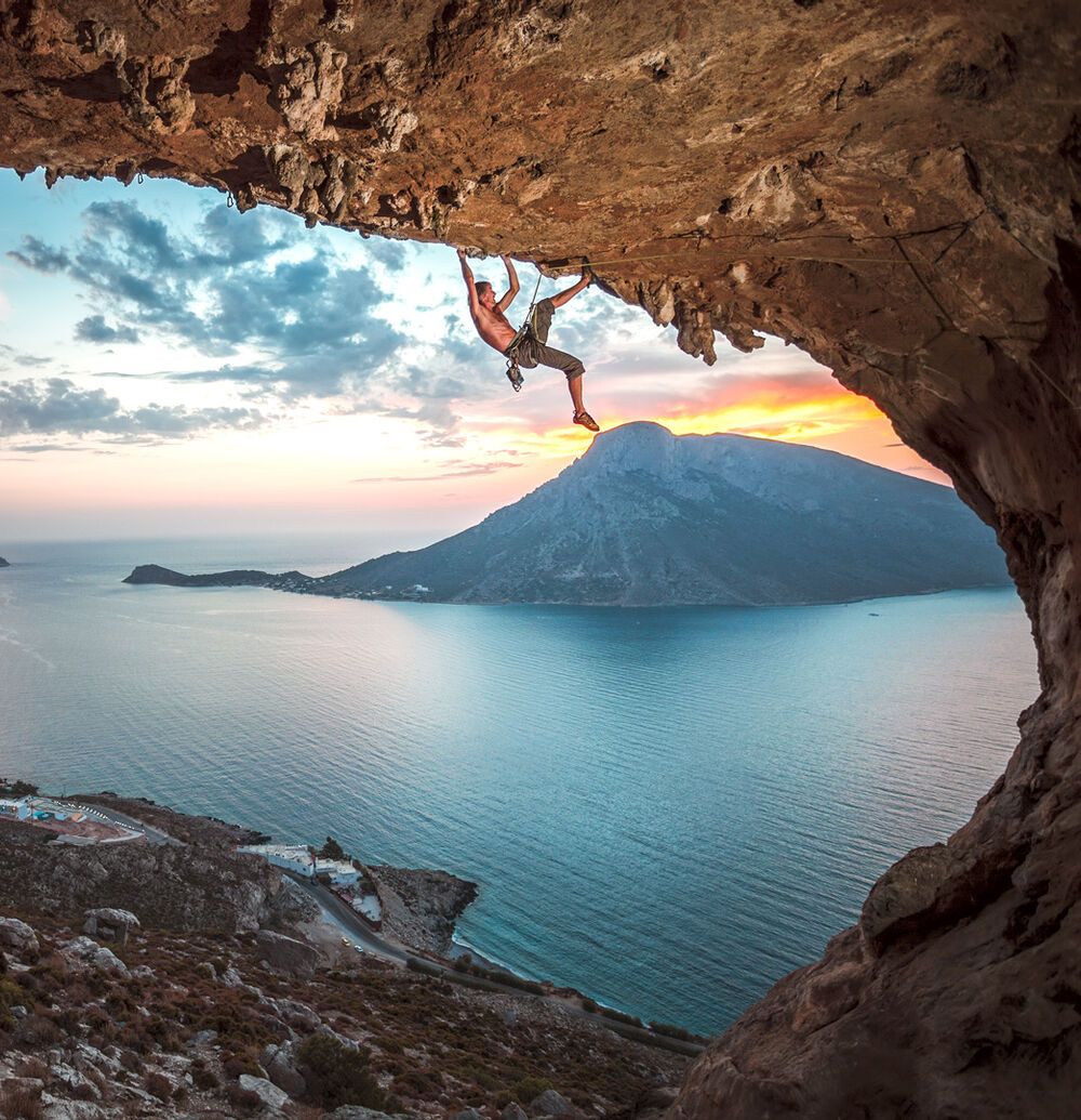 Kalymnos is an international climbing destination, overwatching the island of Telendos