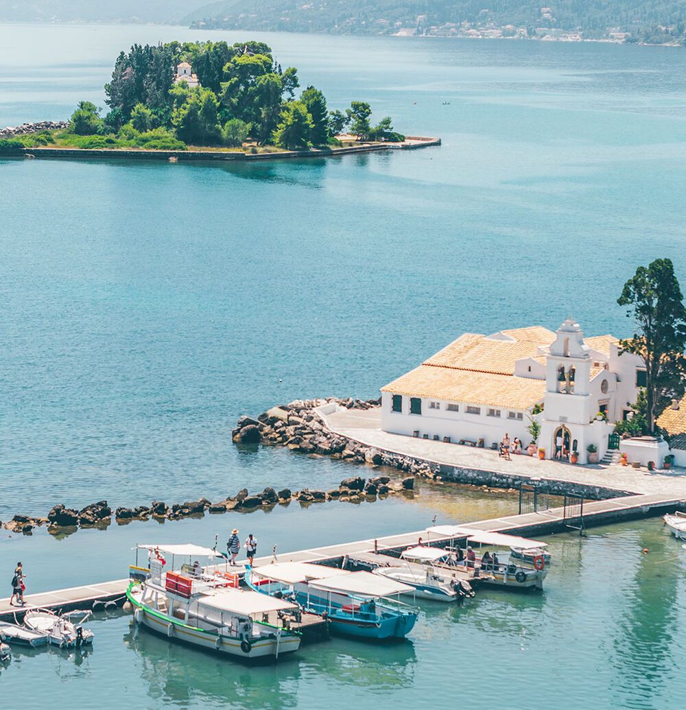 Vlacherna Monastery on Pontikonisi is an iconic view on Corfu