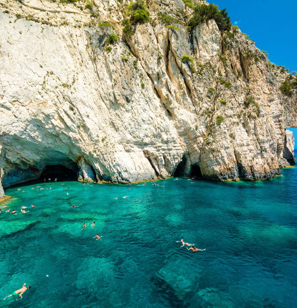 Snorkeling in the Blue Caves of Zakynthos