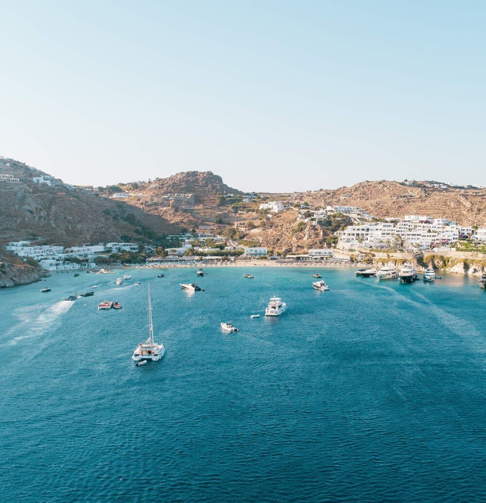 Psarou beach on Mykonos