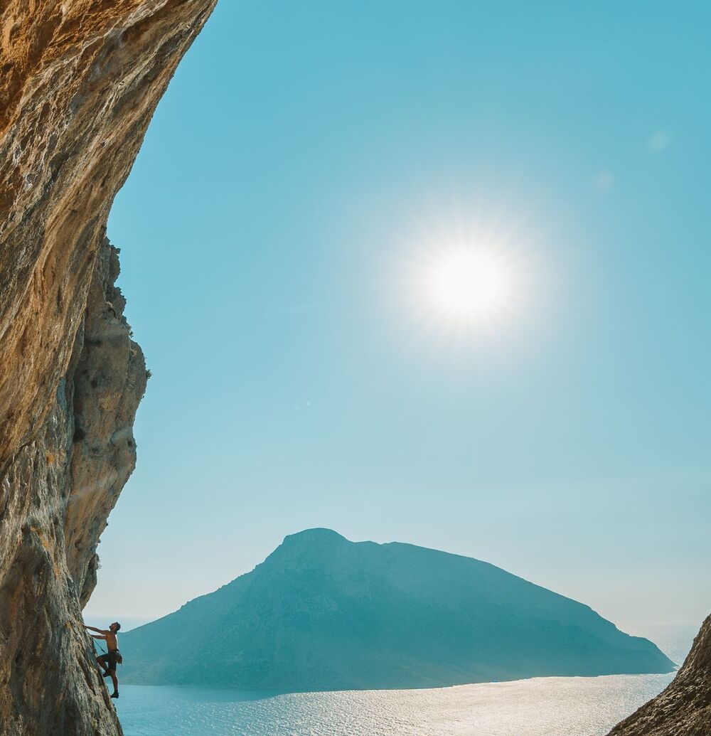 The charm of rock climbing in Kalymnos is that it is a completely unspoilt environment