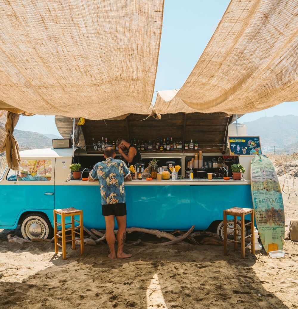 If you are looking for a boho feel and that extra touch of Instagrammability, go to Kolymbithra beach bar!