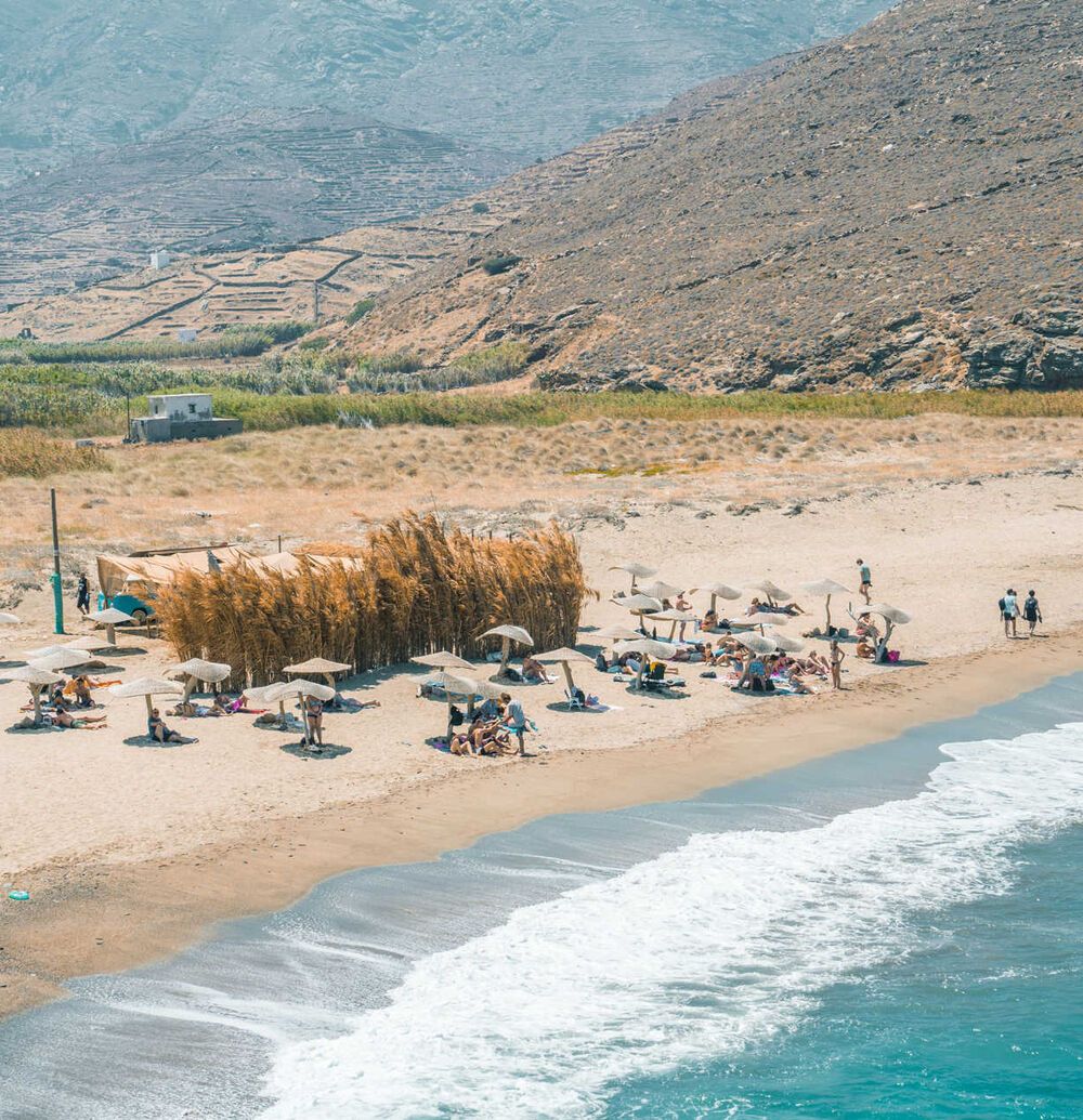 Kolympithra beach on Tinos island