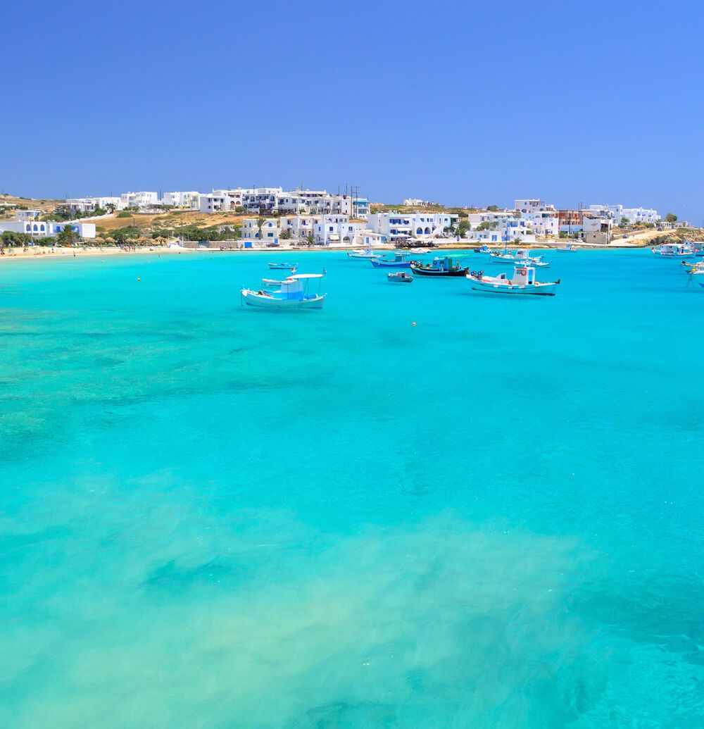 The blue and green of the sea at Pano Koufonisi's Ammos beach is mesmerising 