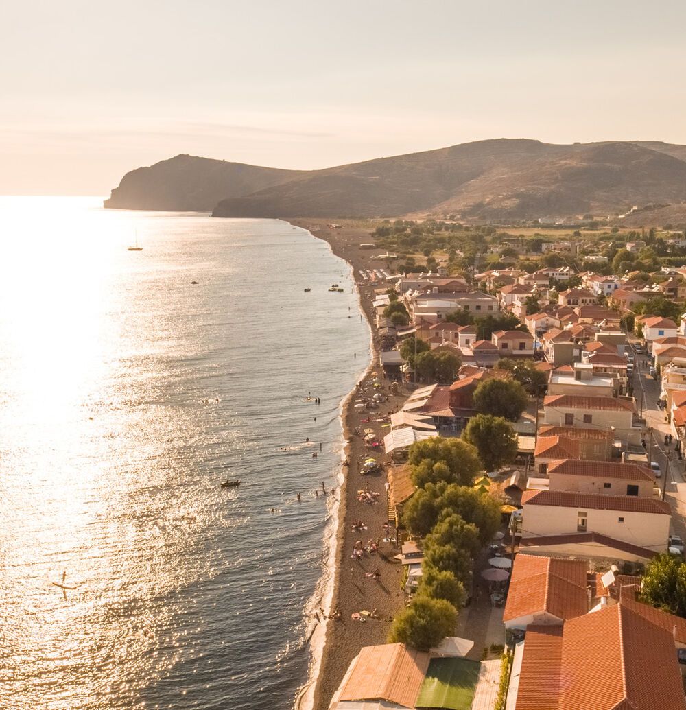 Skala Eressou is one of the most popular seaside settlements in Lesvos