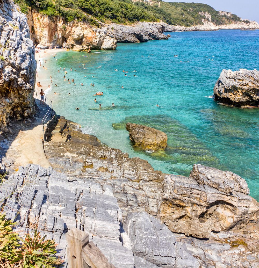 The clear blue water of Mylopotamos makes it one of Pelion's favourite beaches