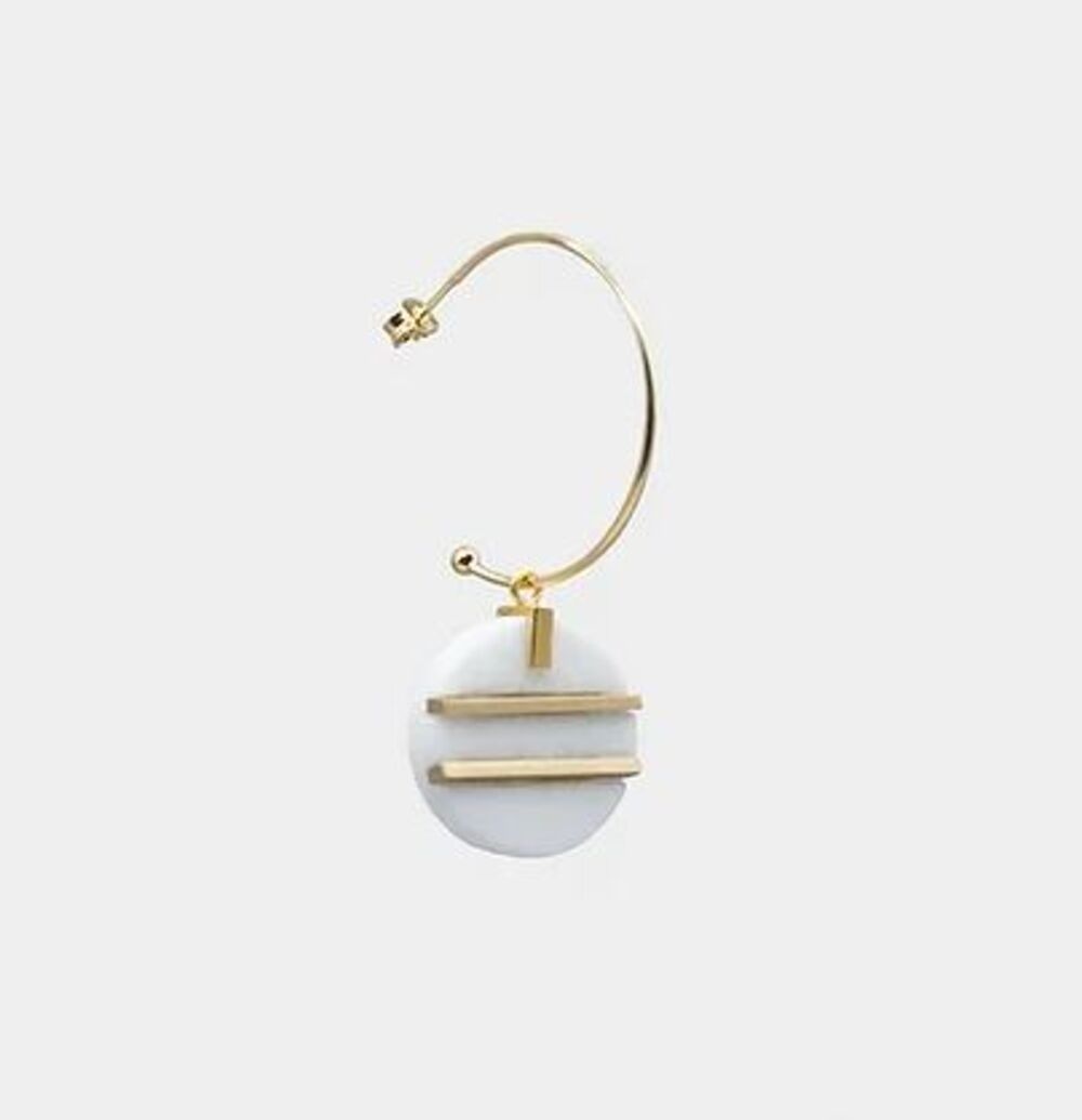 Greek Lines hoop earrings