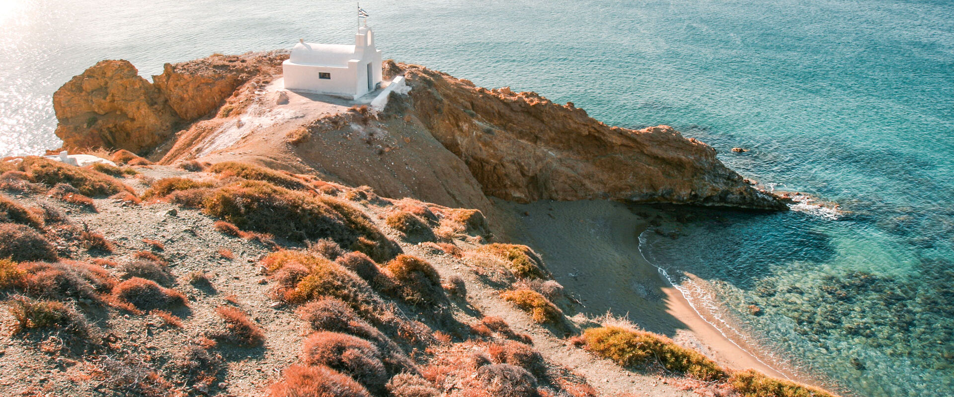 Remoted chapel on Anafi island