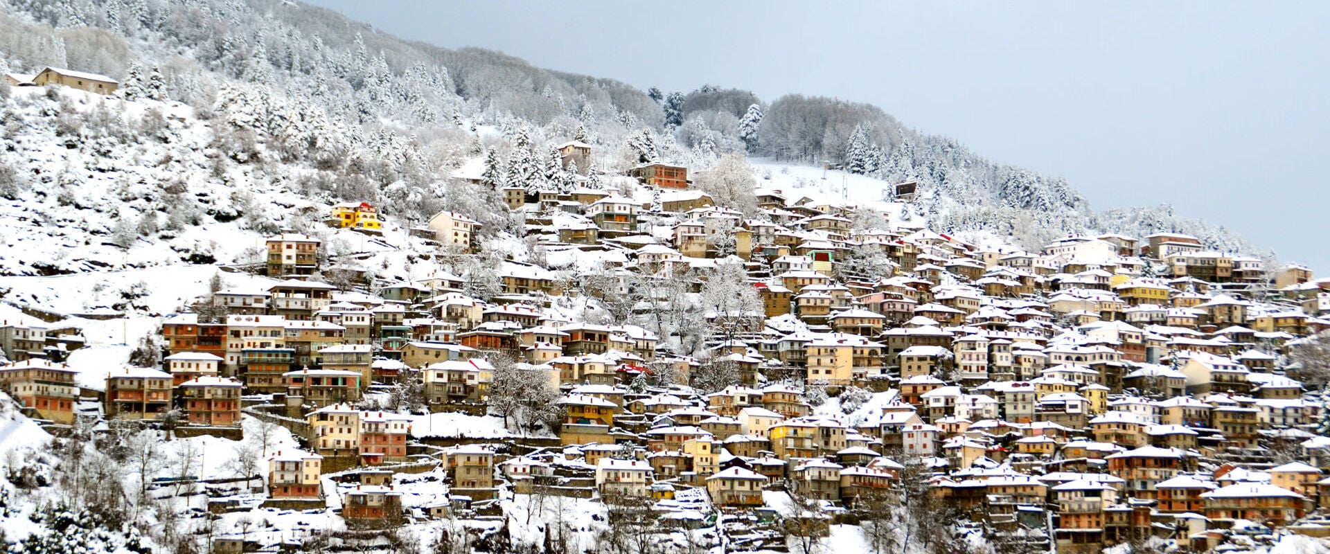 Urlaubsort Metsovo in Griechenland - Schnee im Winter
