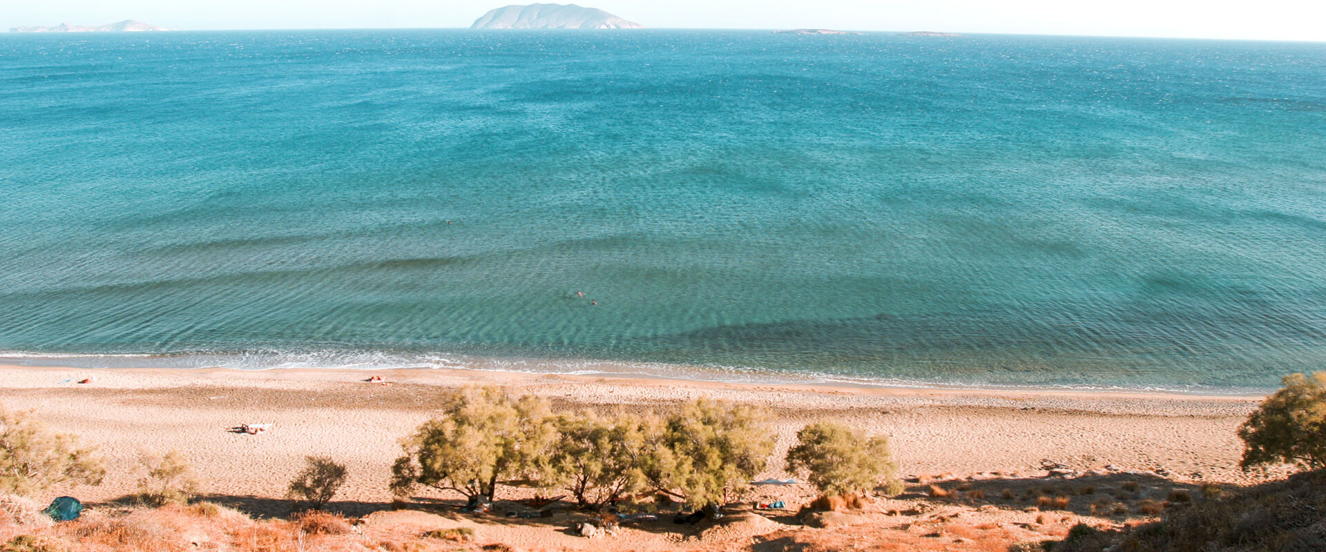 Remoted beach on Anafi island