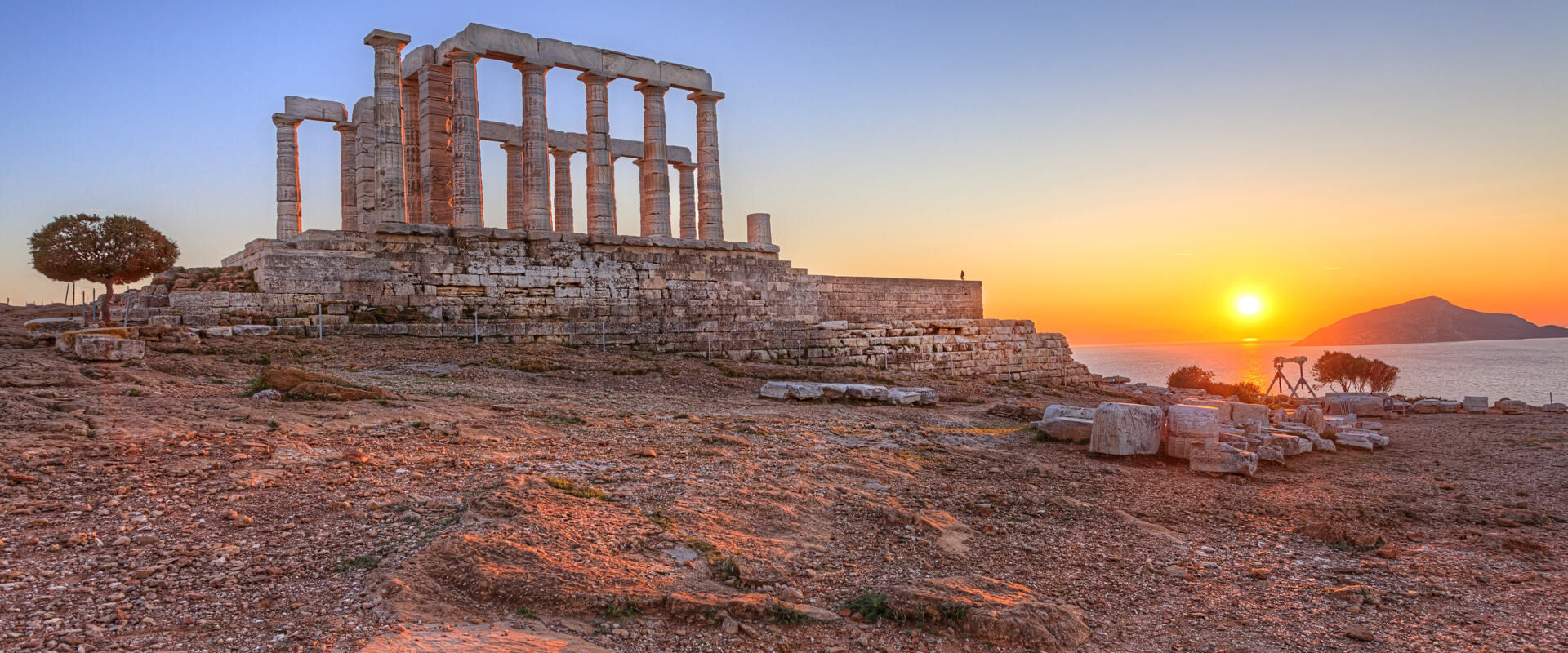 Poseidon Temple at Cape Sounion near Athens, Greece