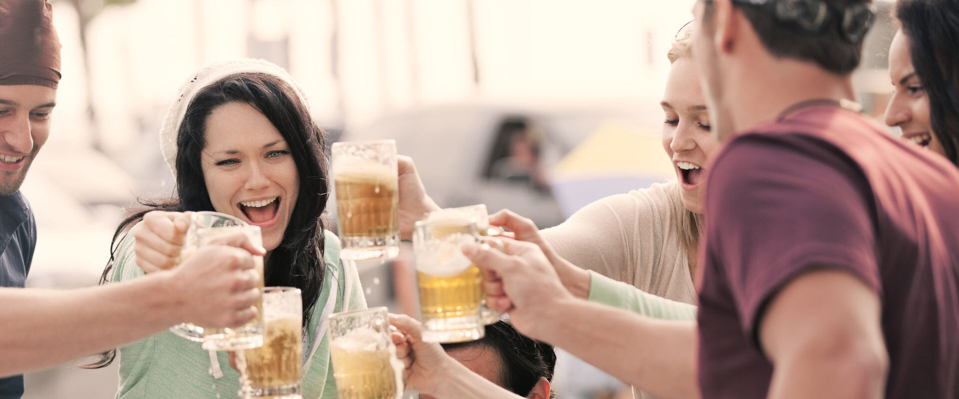 Youth enjoying frozen beer