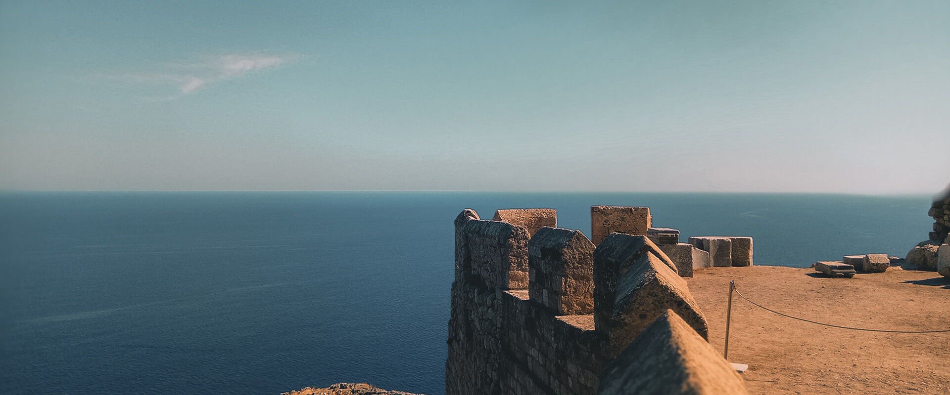 The medieval fortification of Lindos