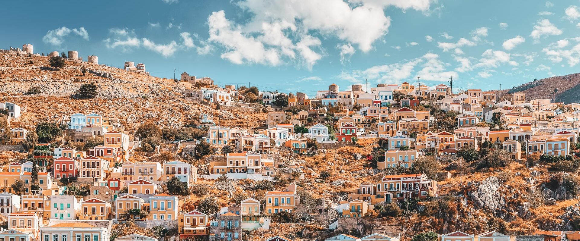 Beautiful summers day on the Greek island of Symi