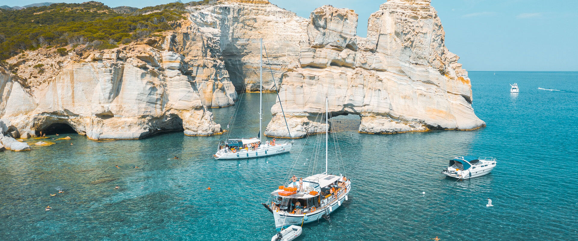 An absolute must-see, Kleftiko was once a pirate hideout on the southwestern tip of the island