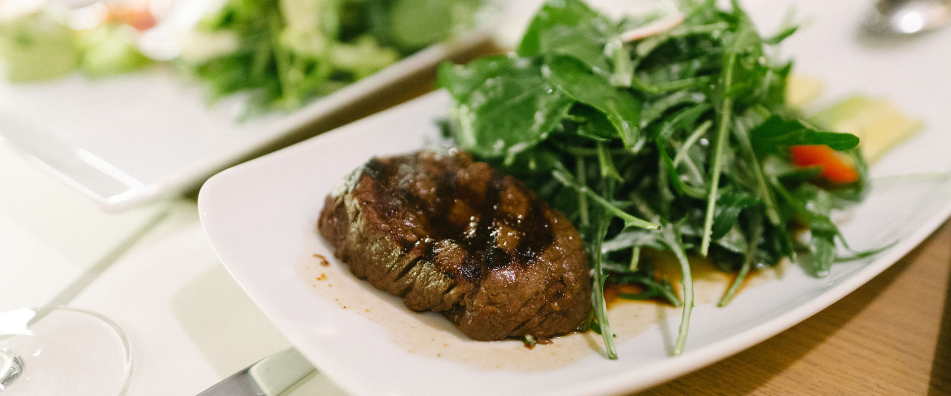 Pork chop and salad