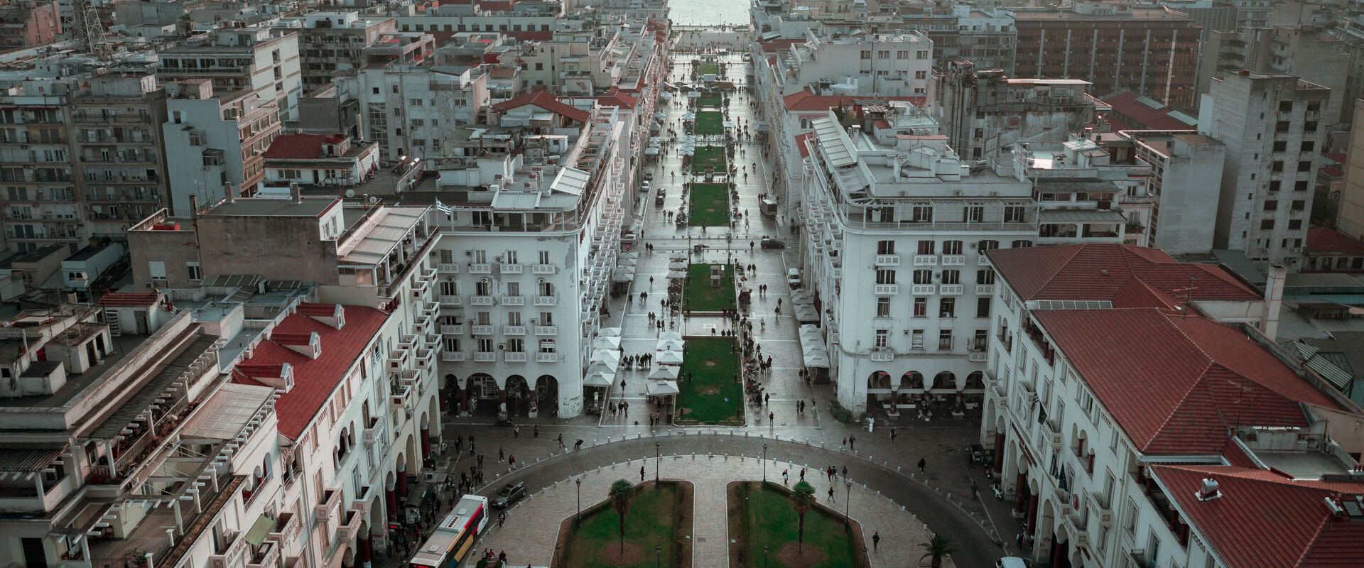 Aristotelous square from above