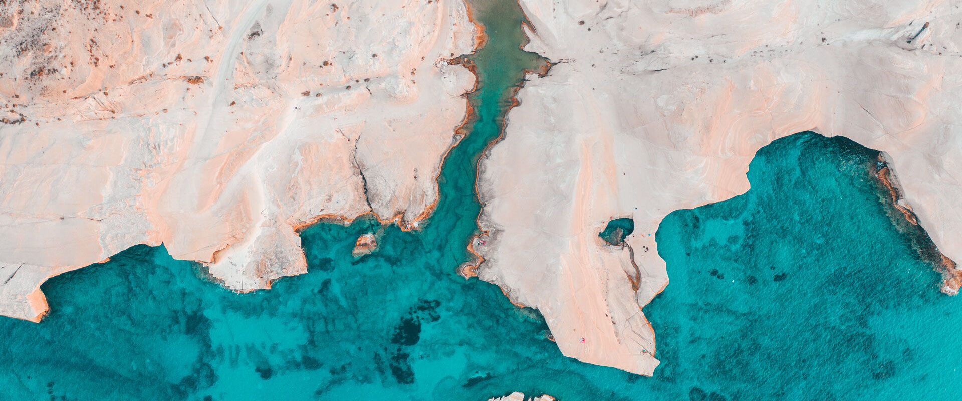 Landing on the lunar landscape of Sarakiniko beach
