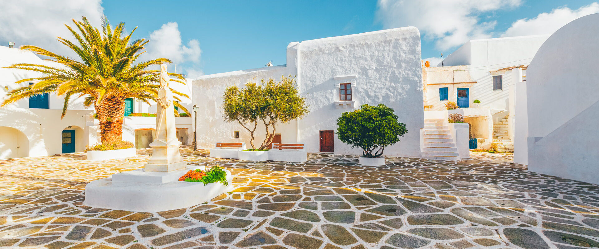 Main square of Kastro village Sikinos