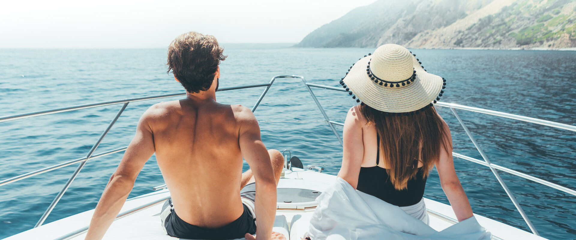 Priceless moments with your favorite person on a boat trip in the Southern part of Kos island