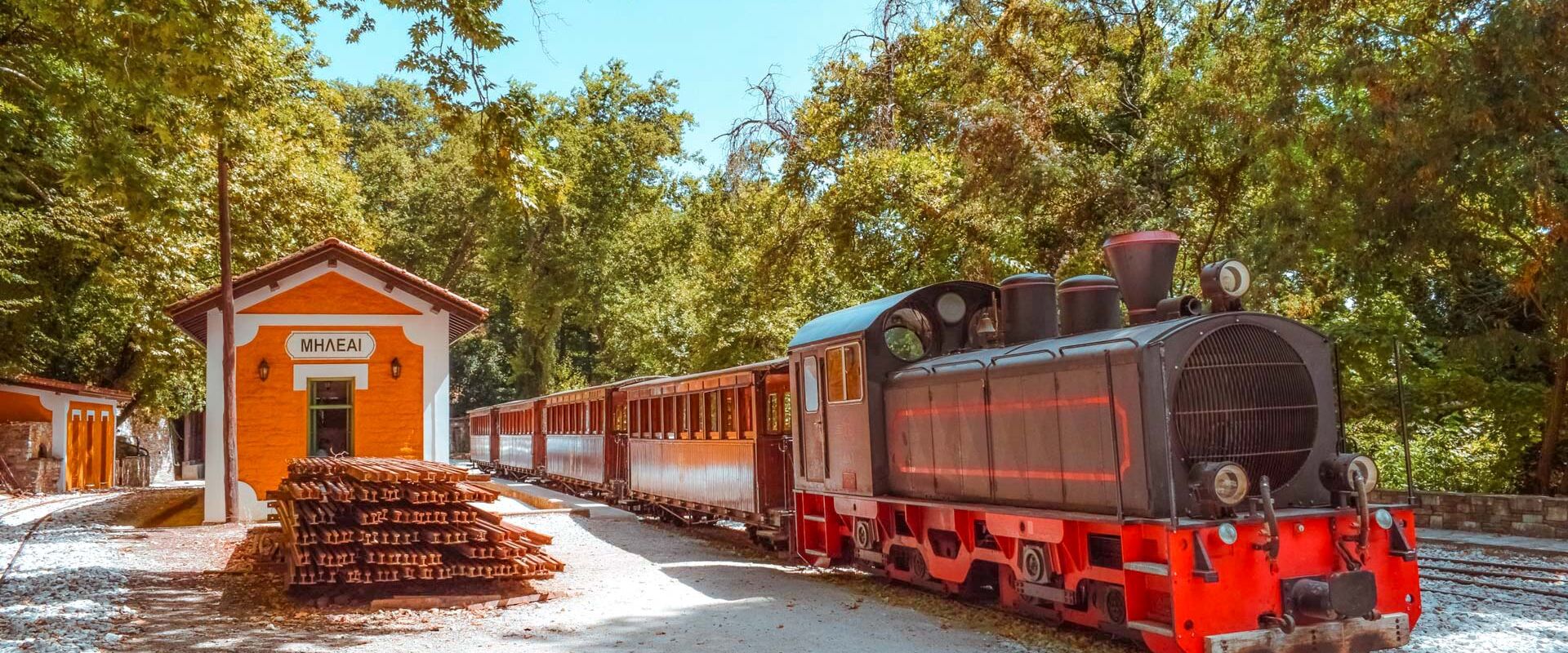 The legendary old steam train of Pelion is popularly known as Moutzouris