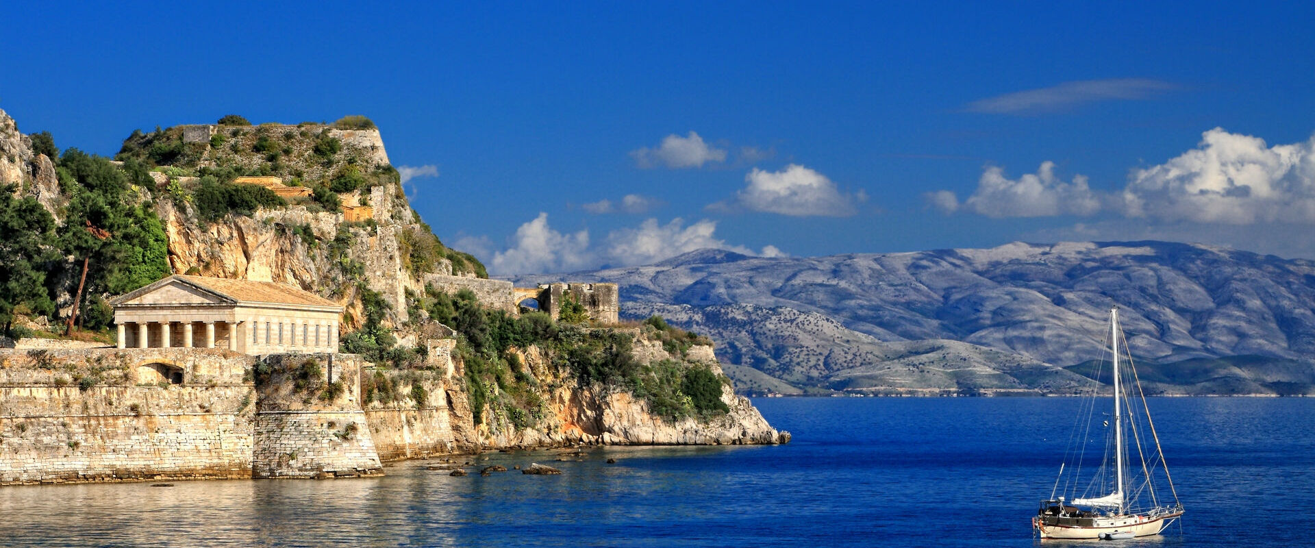Hellenic temple at Corfu island