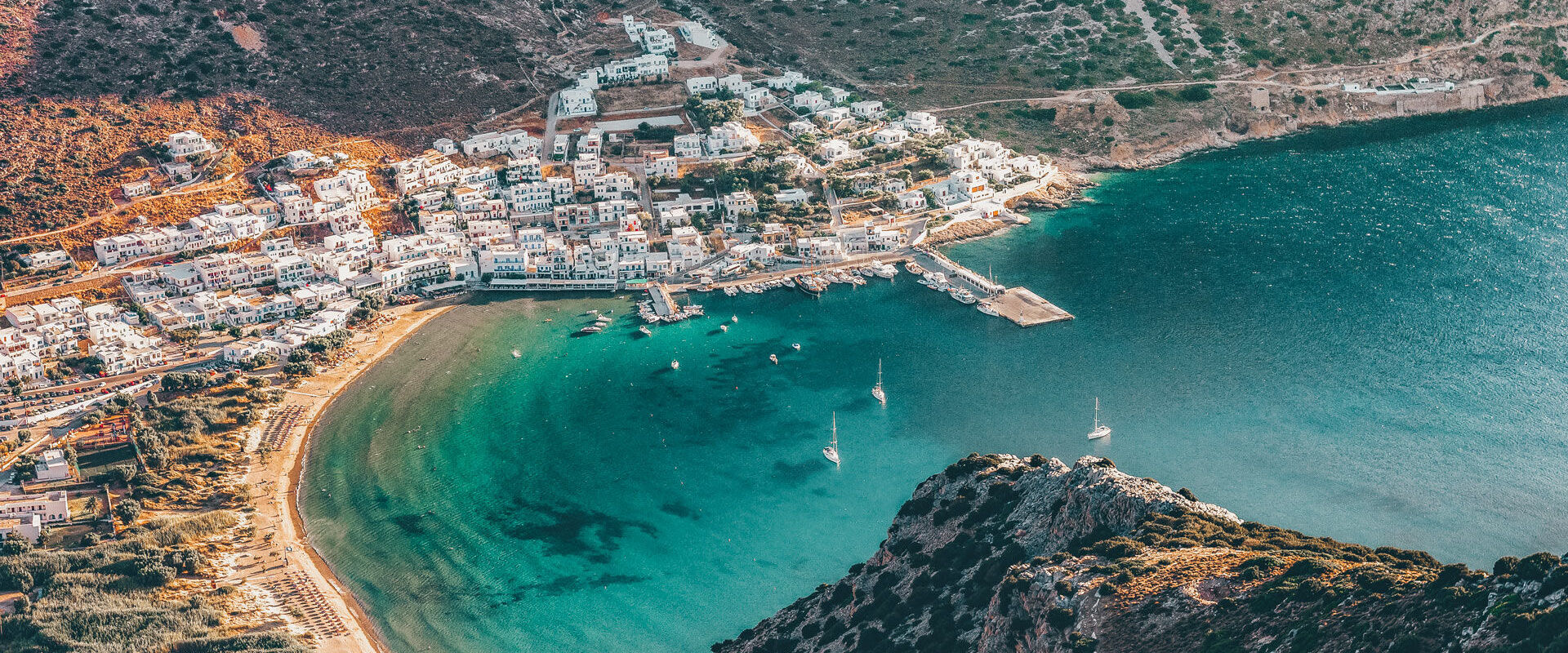 Kamares village, the main port of Sifnos island