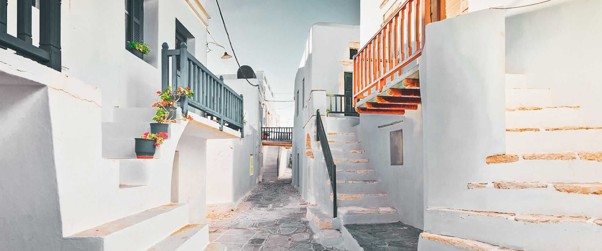 Many of the tightly packed houses are beautifully maintained with colourful balconies, doors and window frames