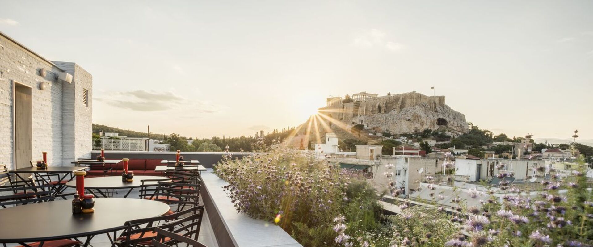 Rooftop with the view of the Acropolis