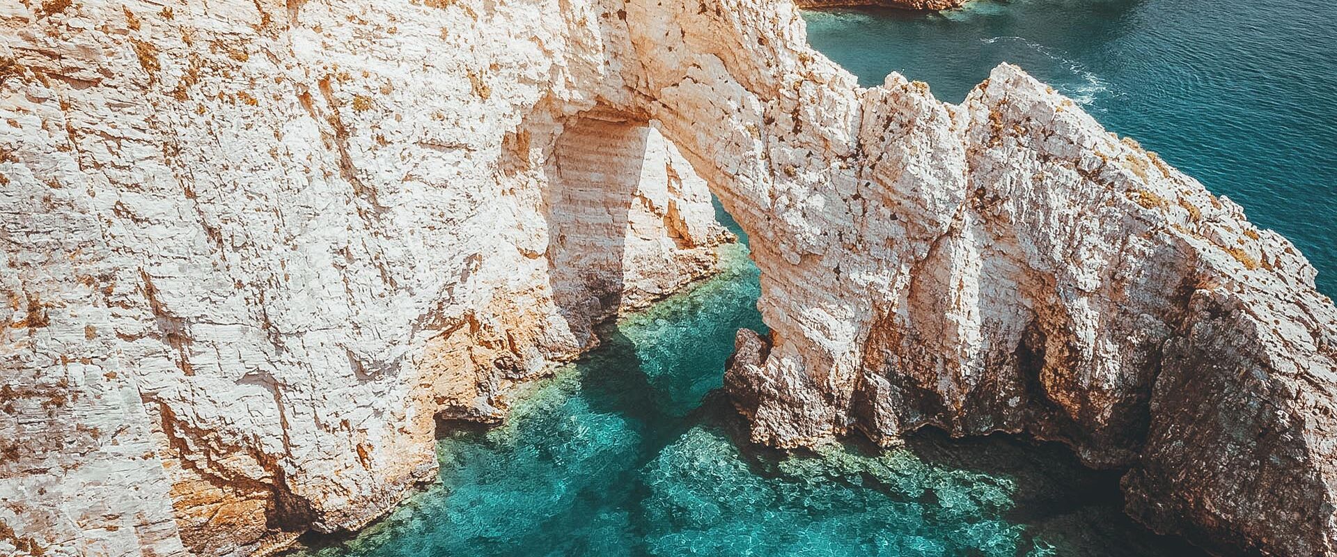 Many boat trips also pay a visit to Keri Caves located just down the coast from Laganas Beach, along the Marathia Cape