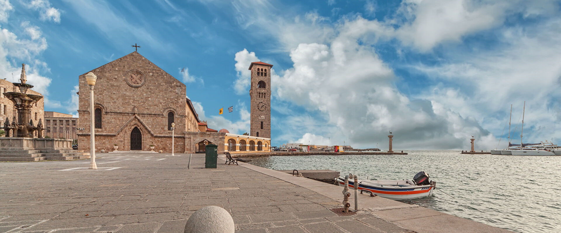 Famous Mandraki harbor