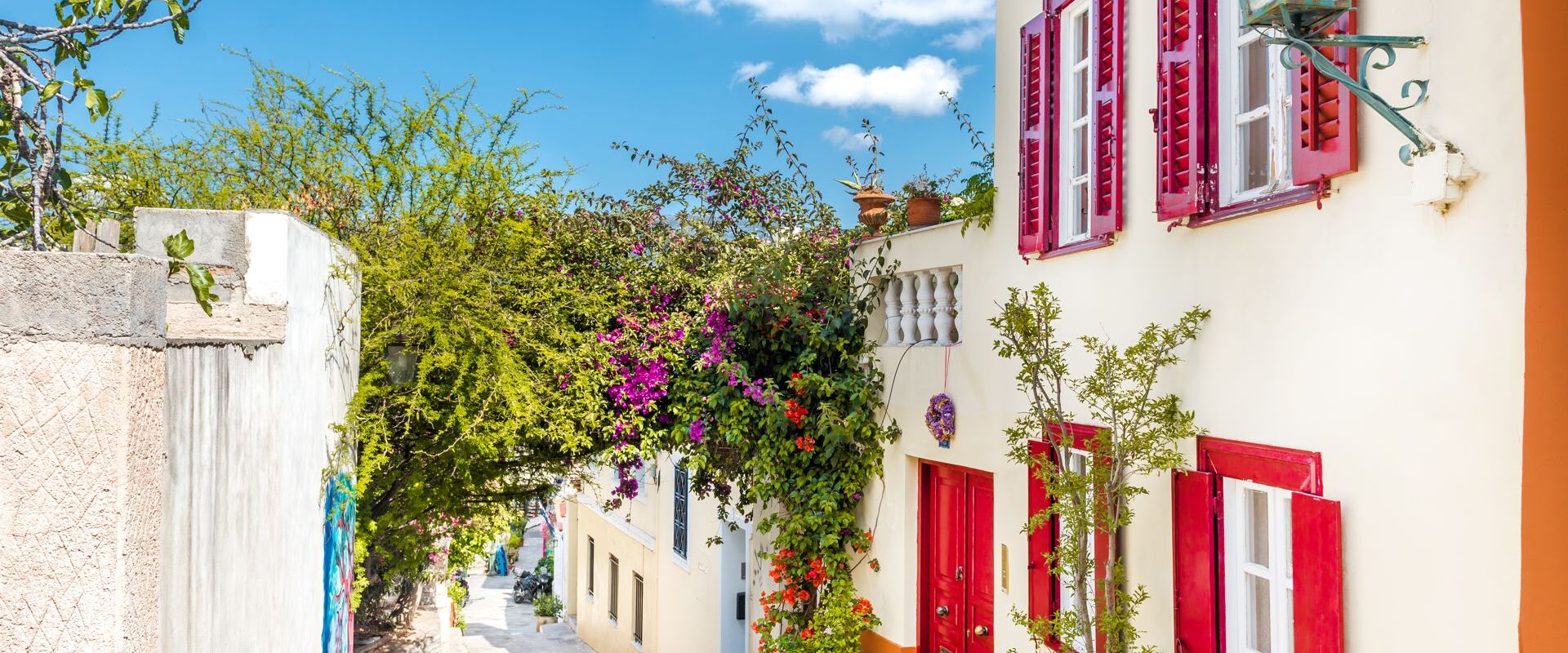 Anafiotika neighborhood of Athens, part of the old historical neighborhood called Plaka