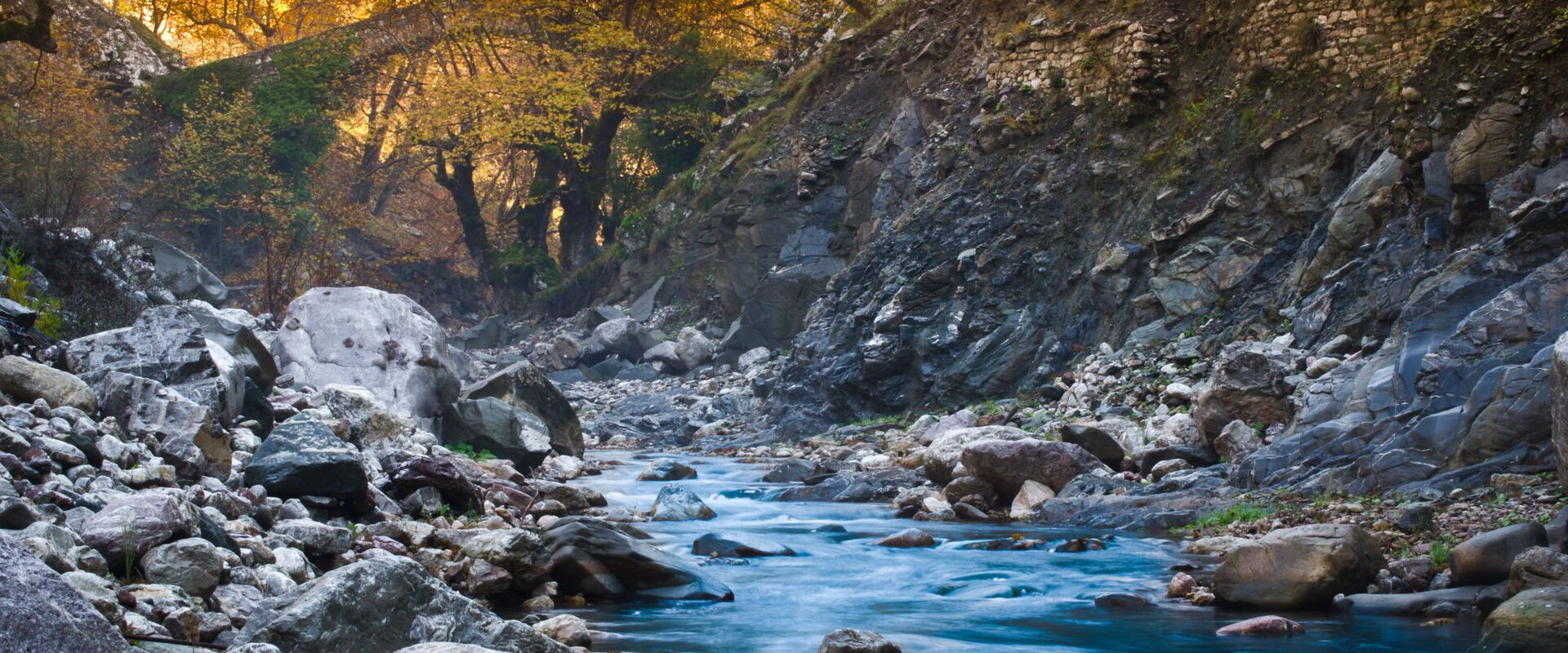 Agrafiotis river in Evrytania, Greece. 