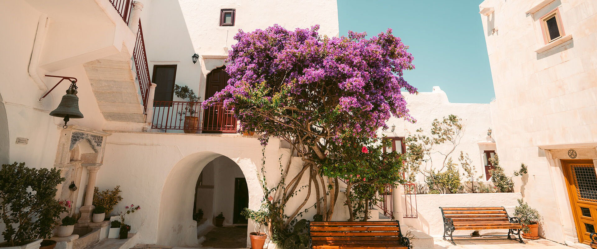 Ano Mera is the second-largest settlement on Mykonos 