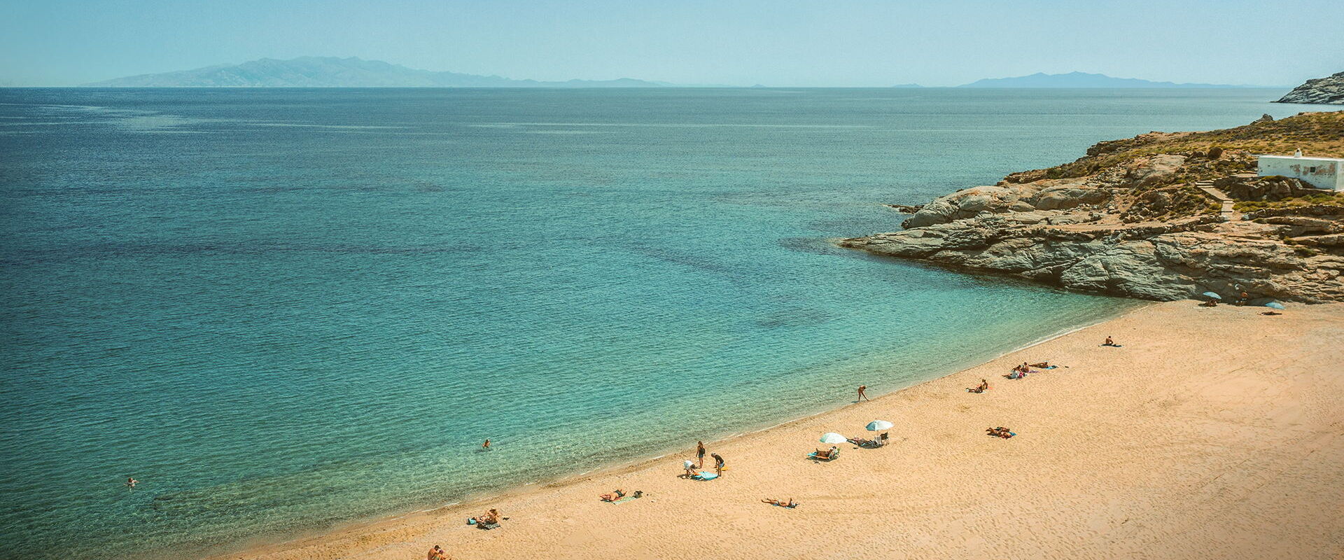 View of Lia beach in May.