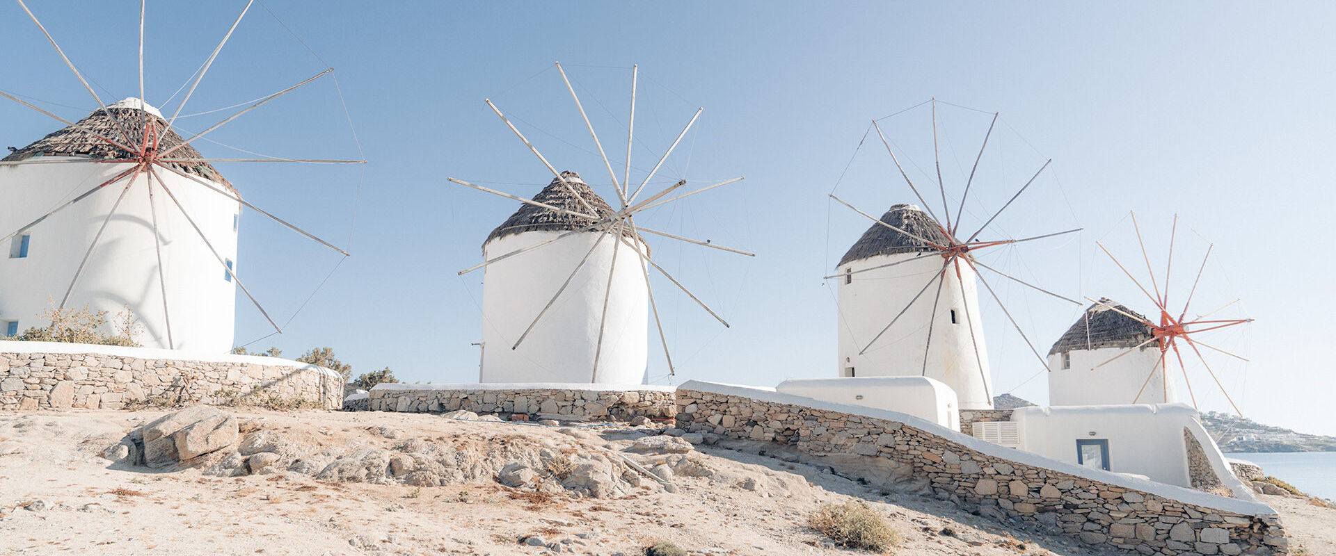 The  iconic view of the Mykonos’ postcard-perfect windmills from Little Venice