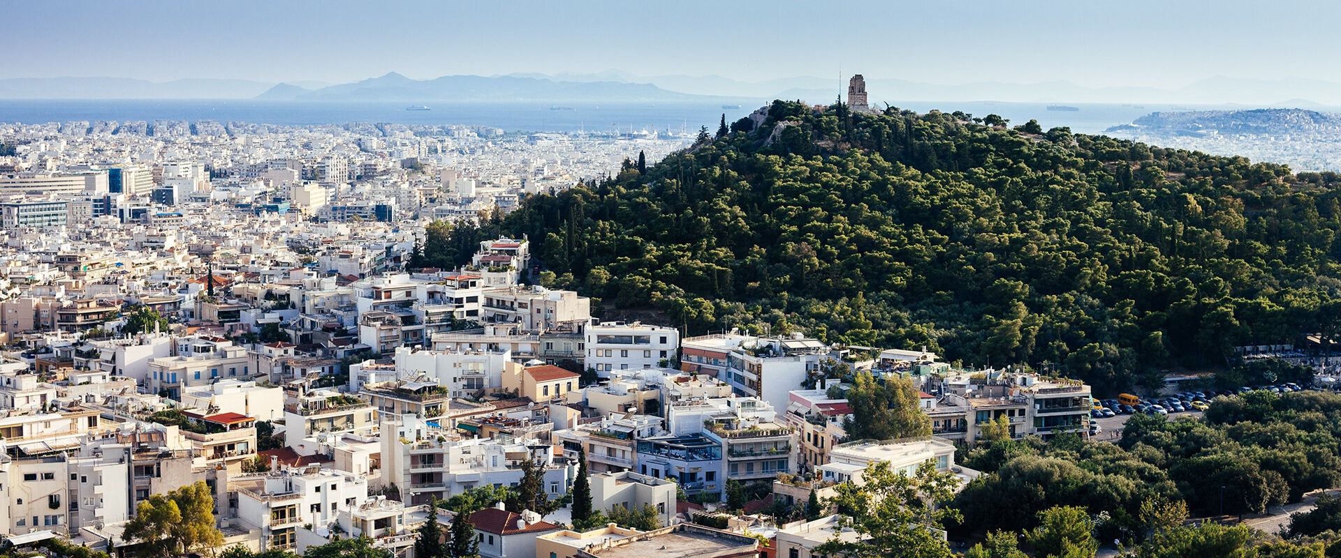 View from Lycabetus hill in Athens