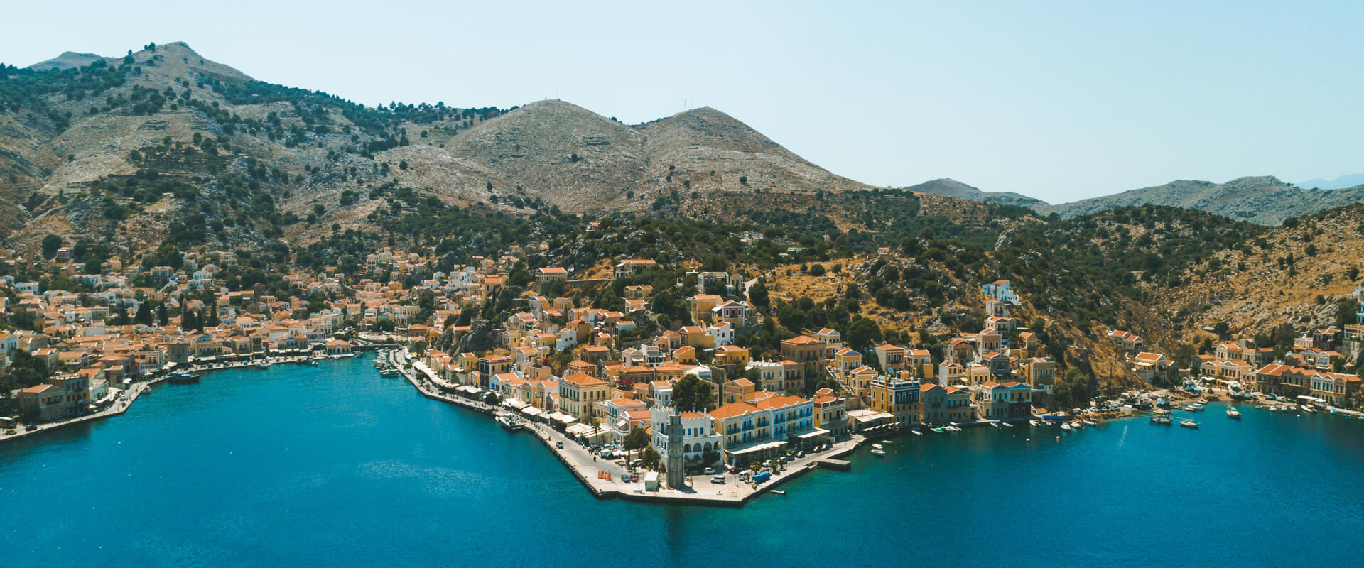 Aerial view of Symi island