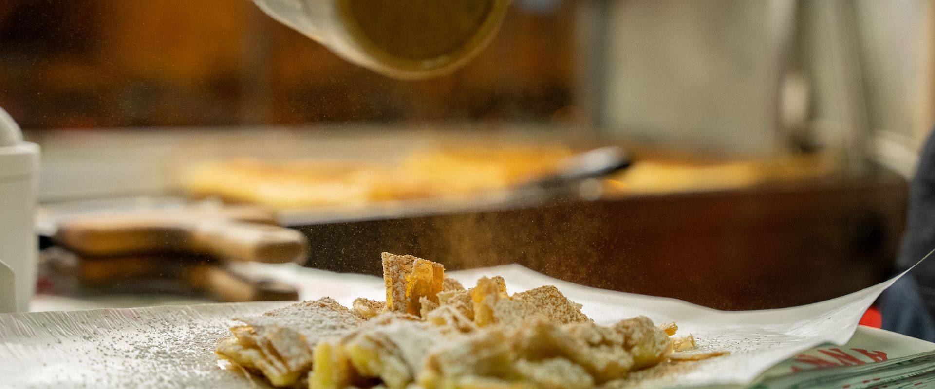 Bougatsa is a delicious filo pastry pie made either sweet with semolina-cream filling and dusted with icing sugar and cinnamon or savoury with fillings such as cheese or mince.)