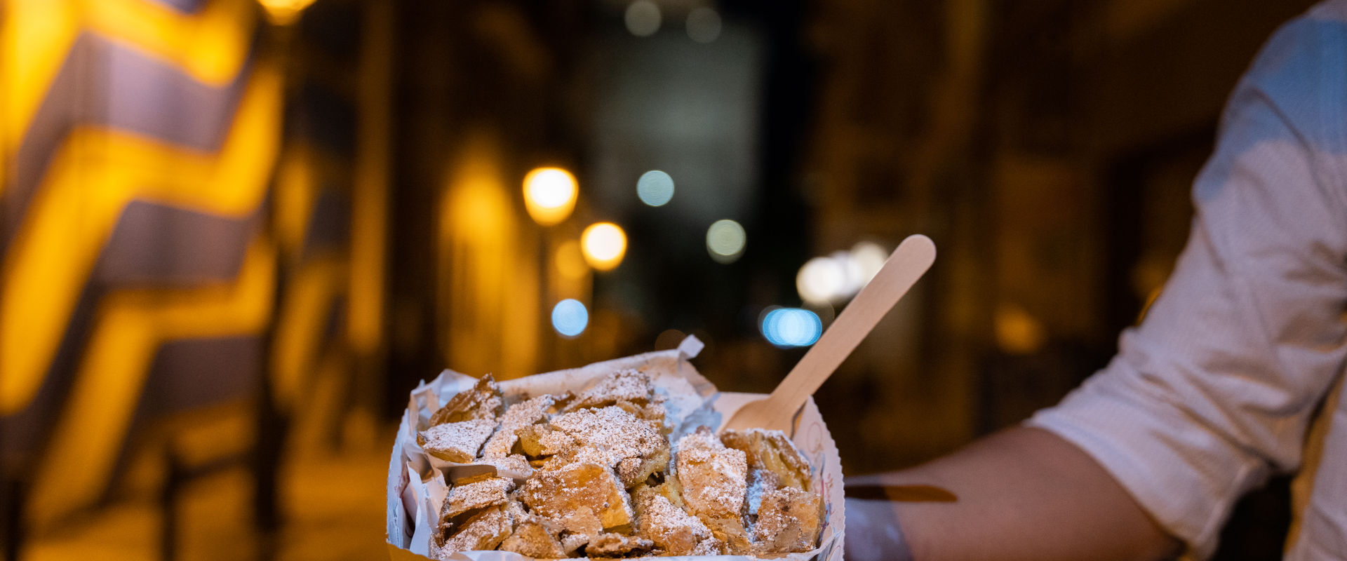 Bougatsa is a delicious filo pastry pie made either sweet with semolina-cream filling and dusted with icing sugar and cinnamon or savoury with fillings such as cheese or mince.)