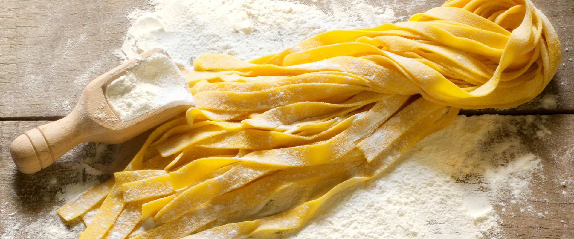 Fresh home made tagliatelle