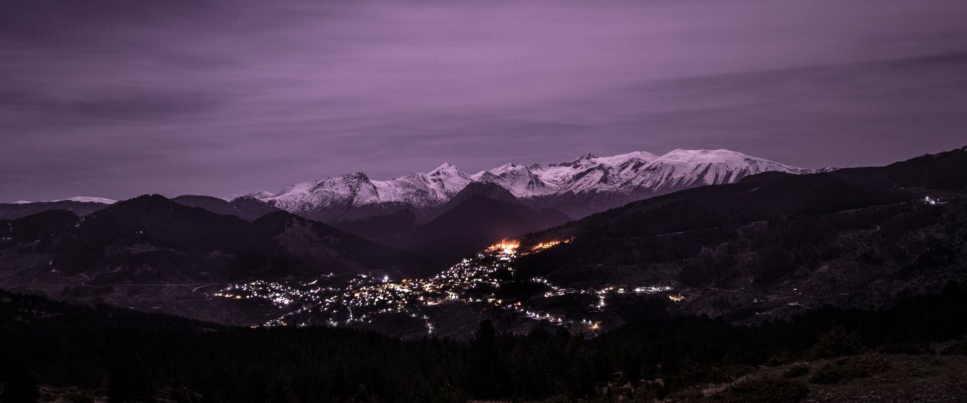 Night view of Metsovo