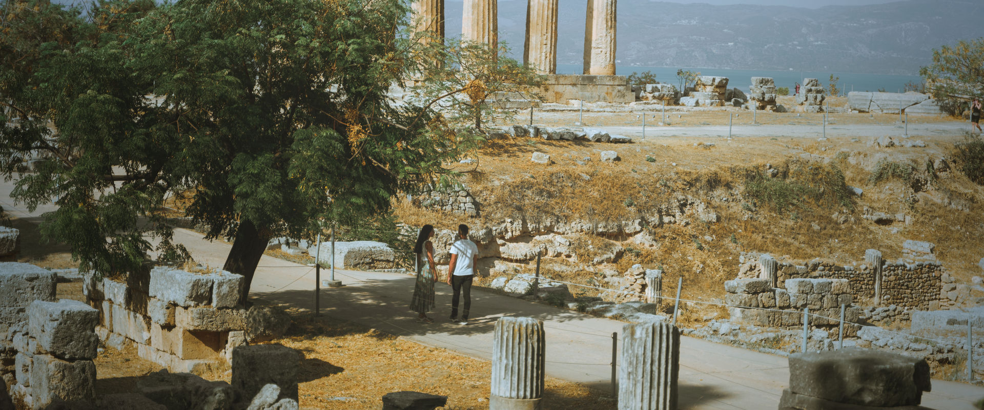 Delve into the culture of Corinth, from canal-level to hillside fortress