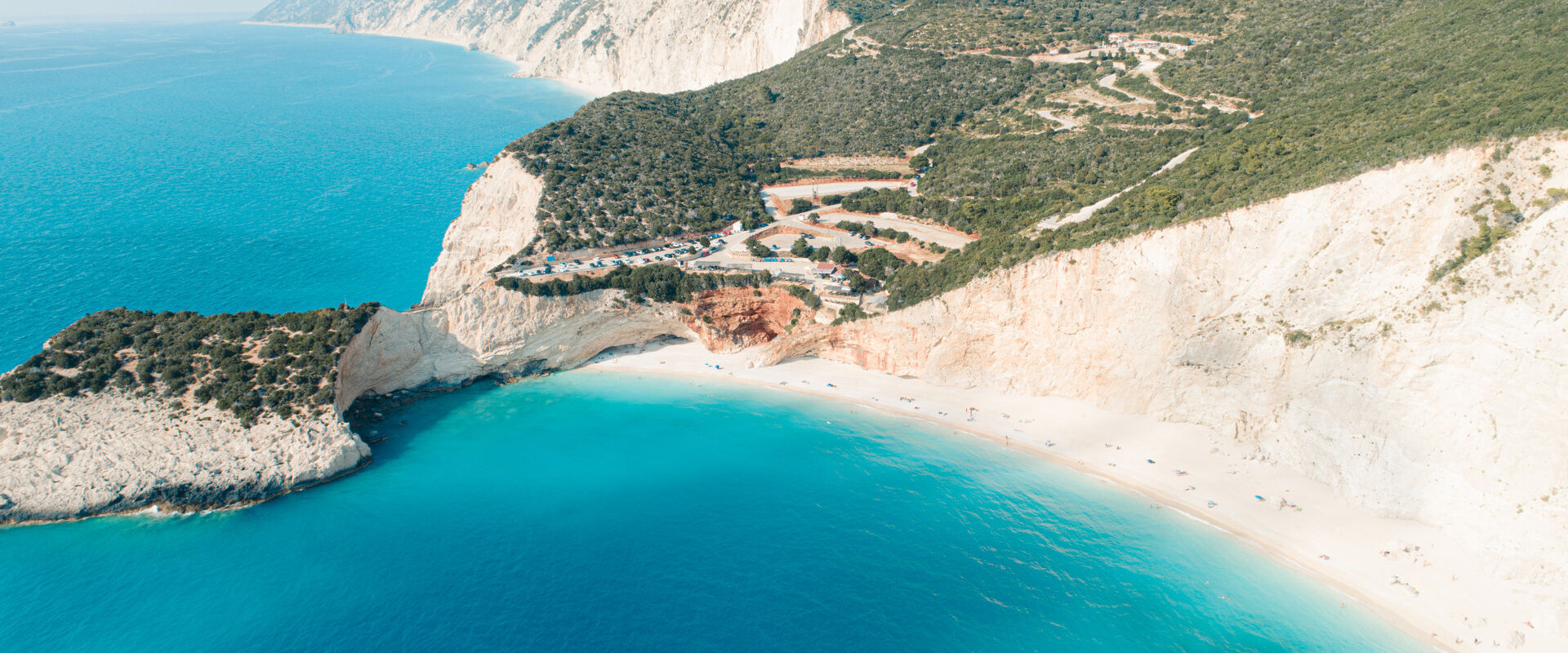 Porto Katsiki combines a dramatic cliff-side setting with a bird’s eye view of the beach and sea