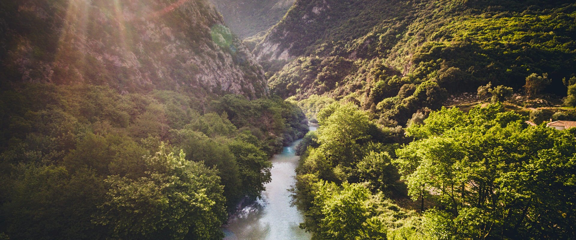 Acheron river photographed from above
