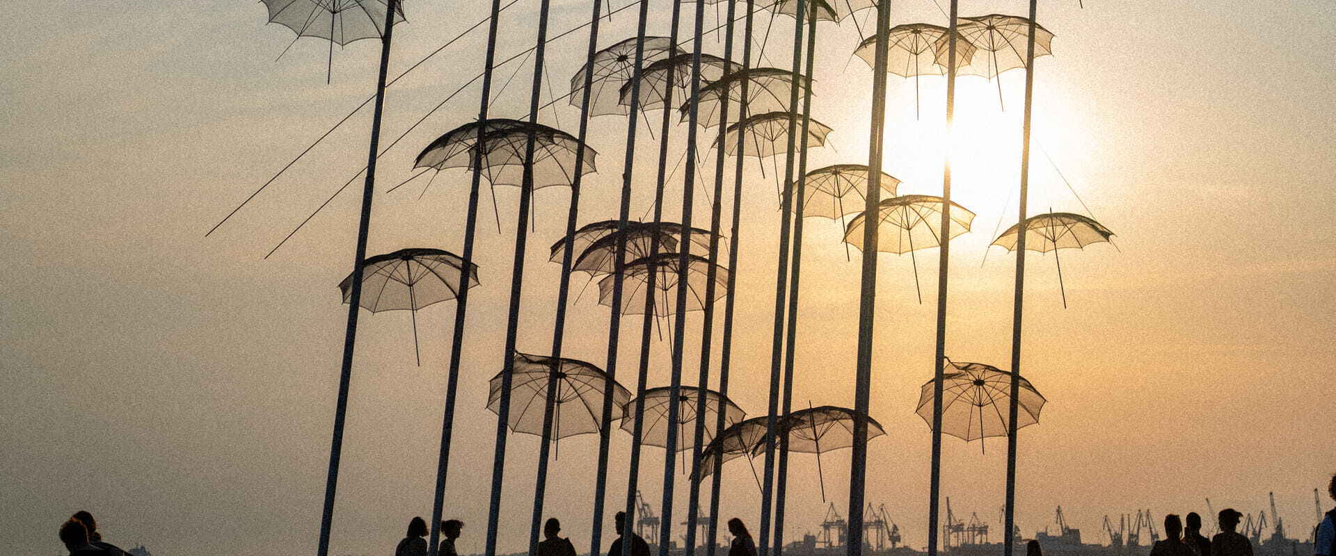 Sunset at the waterfront of Thessaloniki