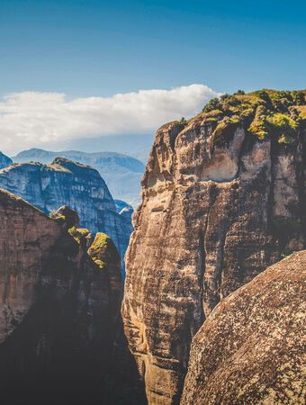 Walk among the gigantic rock pillars of Meteora to enjoy truly breathtaking views