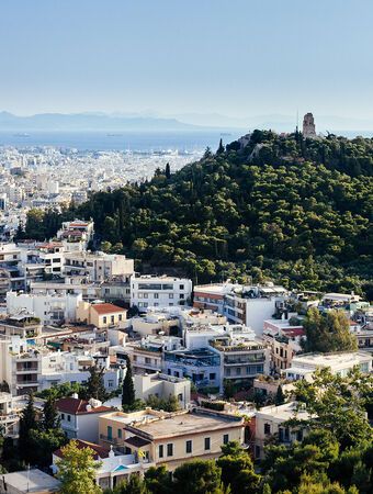 View from Lycabetus hill in Athens