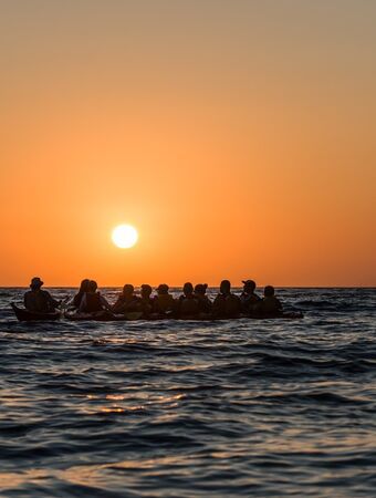 Santorini Sunset Sea Kayak & Snorkel with Dinner