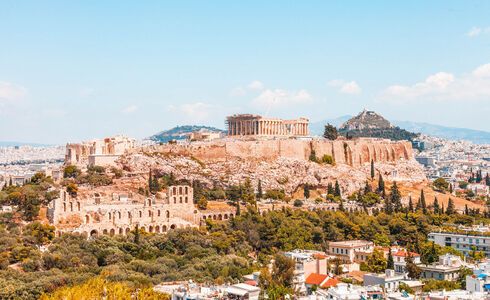 View of Acropolis and Odeon of Herodes Atticus